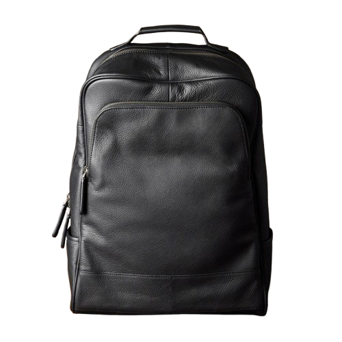 Sac à dos en cuir noir