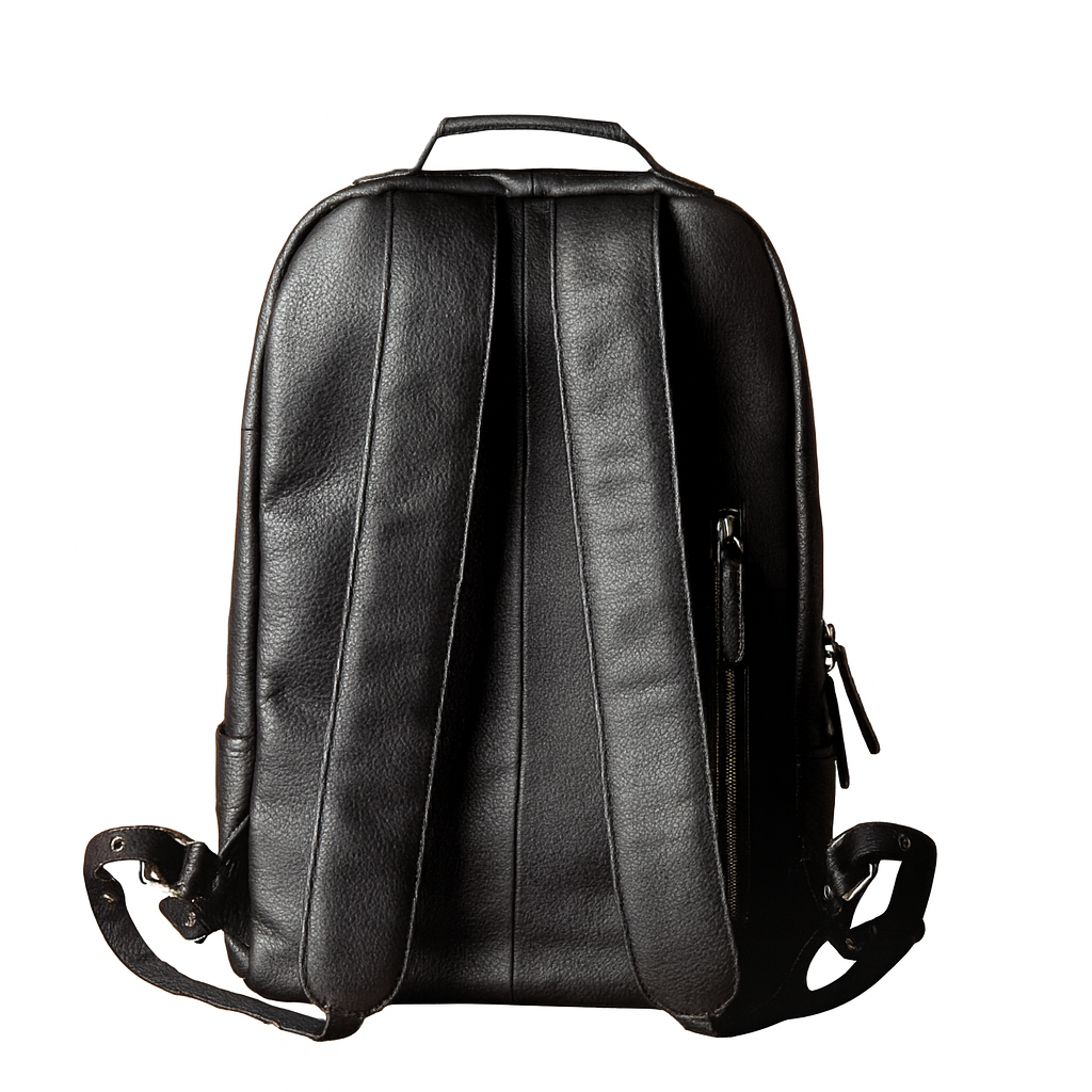 sac a dos en cuir noir