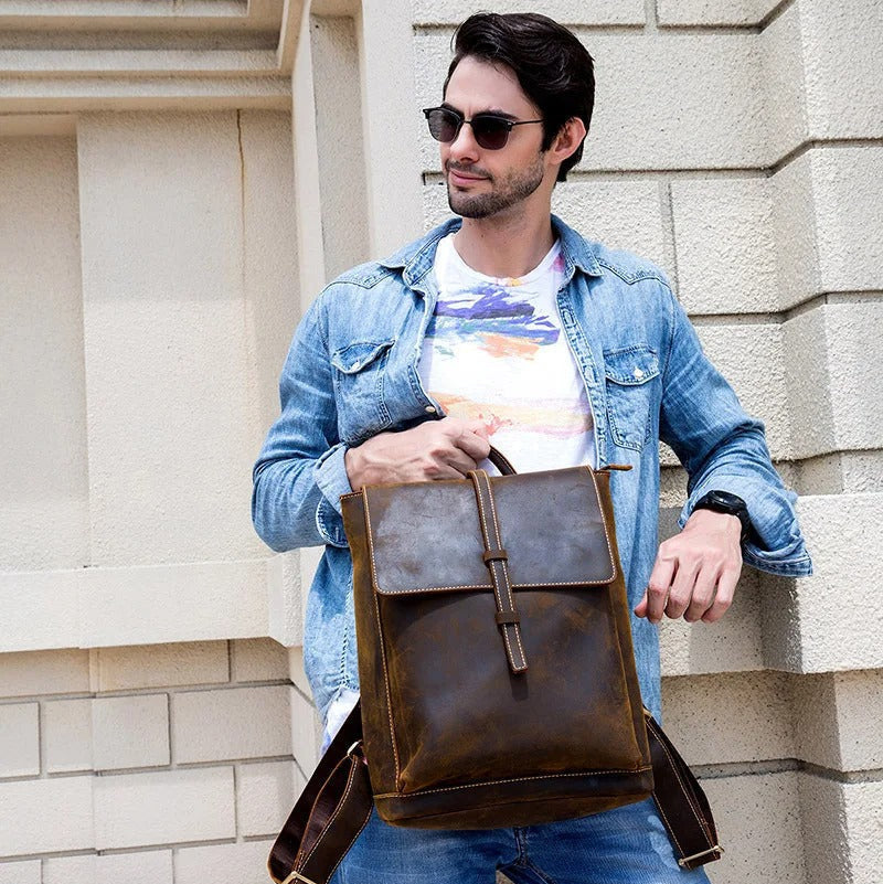 Sac à dos en cuir pour homme