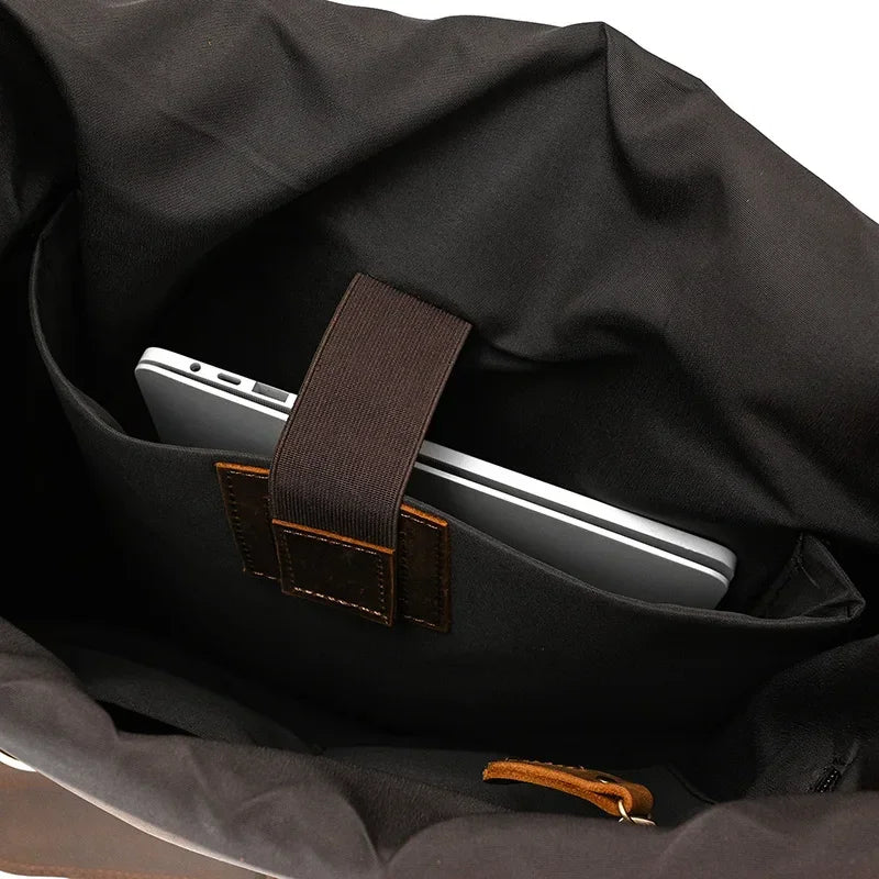 Sac à dos en cuir pour homme vintage