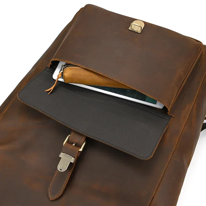 Sac à dos en cuir pour homme vintage