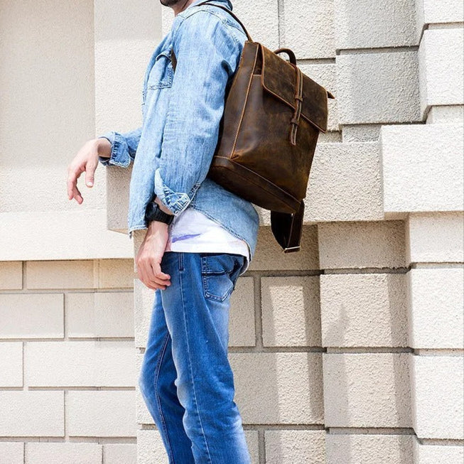 Sac à dos en cuir pour homme