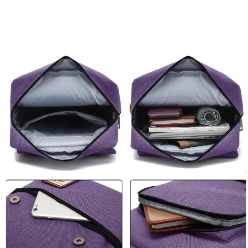 sac a dos en tissu vintage violet