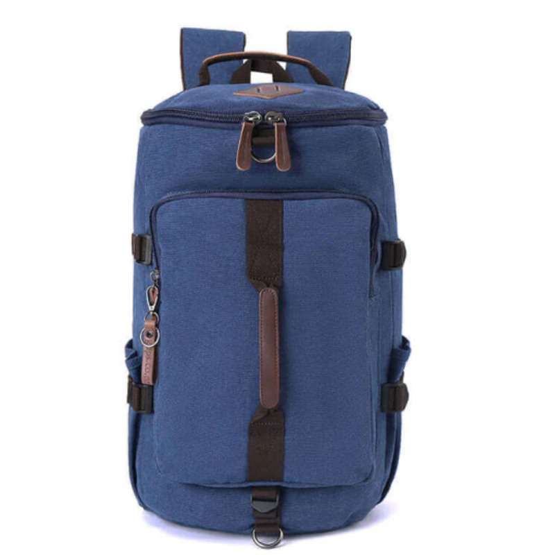 sac a dos en toile bleu