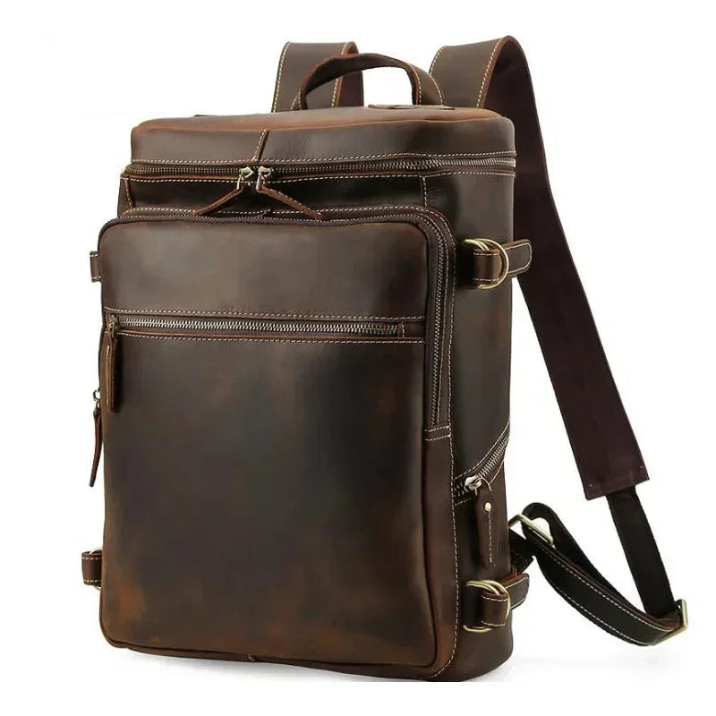 Sac à dos homme cuir luxe marron