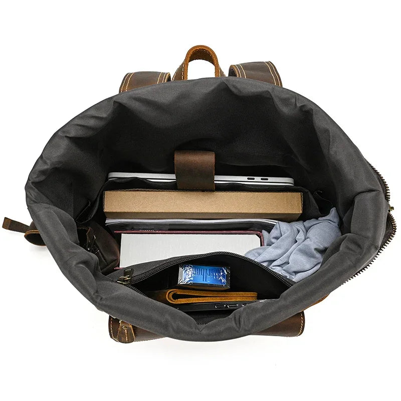 Sac à dos homme cuir marron