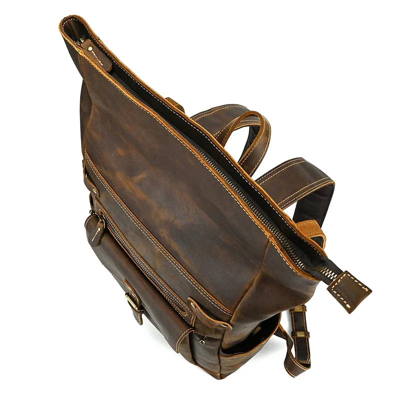 Sac à dos homme cuir marron