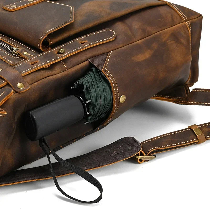 Sac à dos homme cuir marron