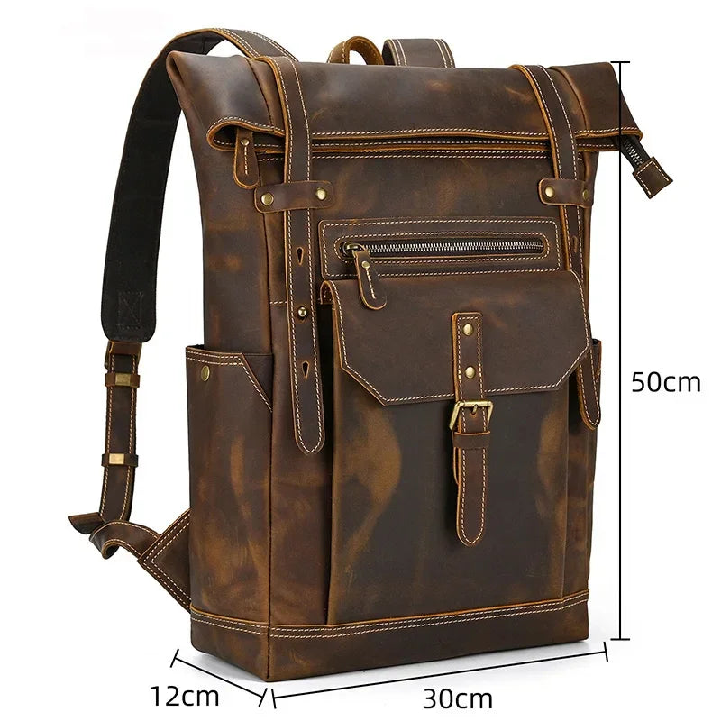 Sac à dos homme cuir marron