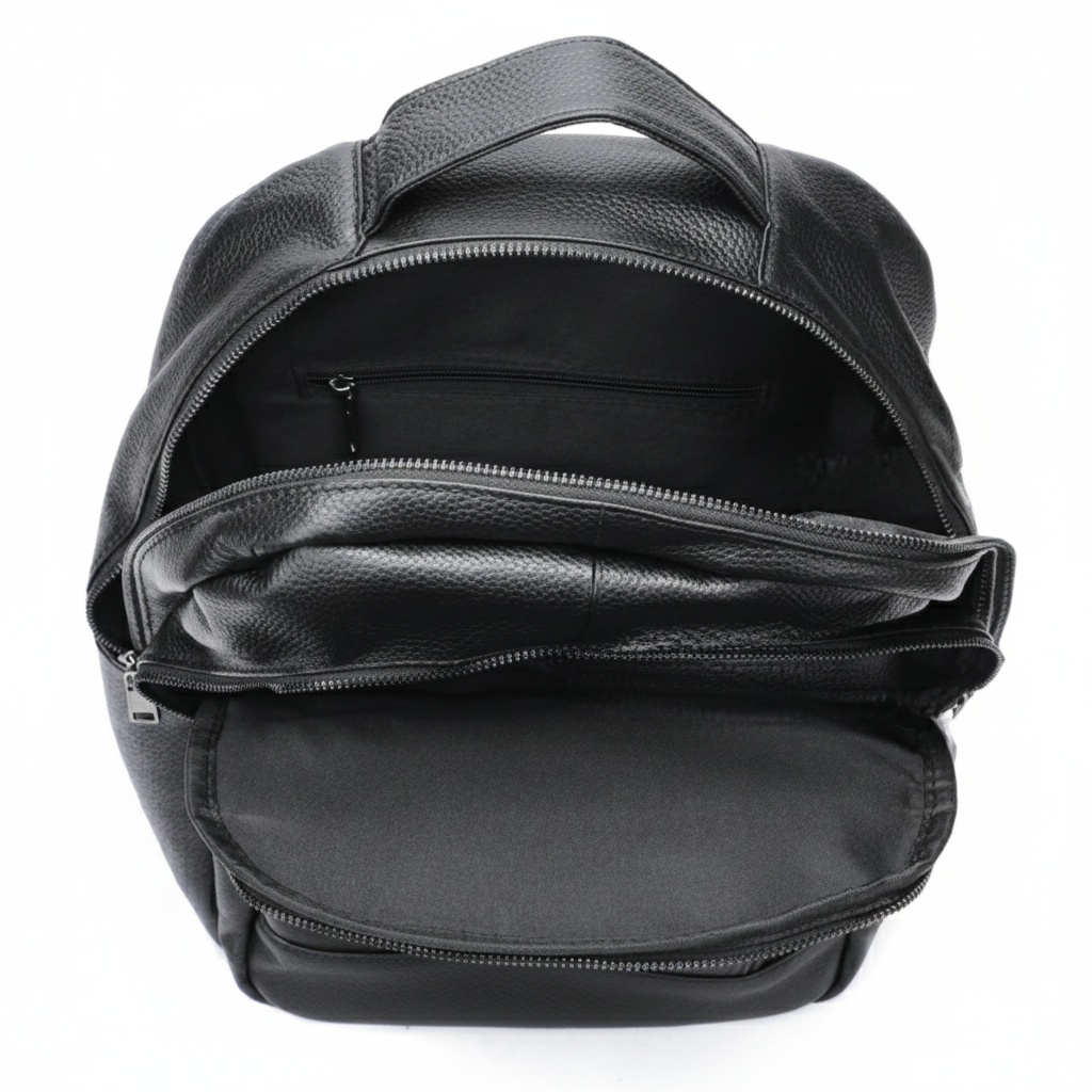 sac a dos homme cuir noir