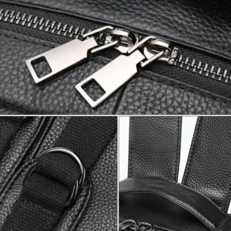 sac a dos homme cuir noir