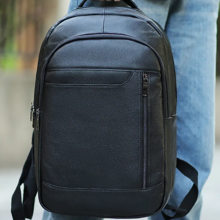 Sac à dos homme cuir noir