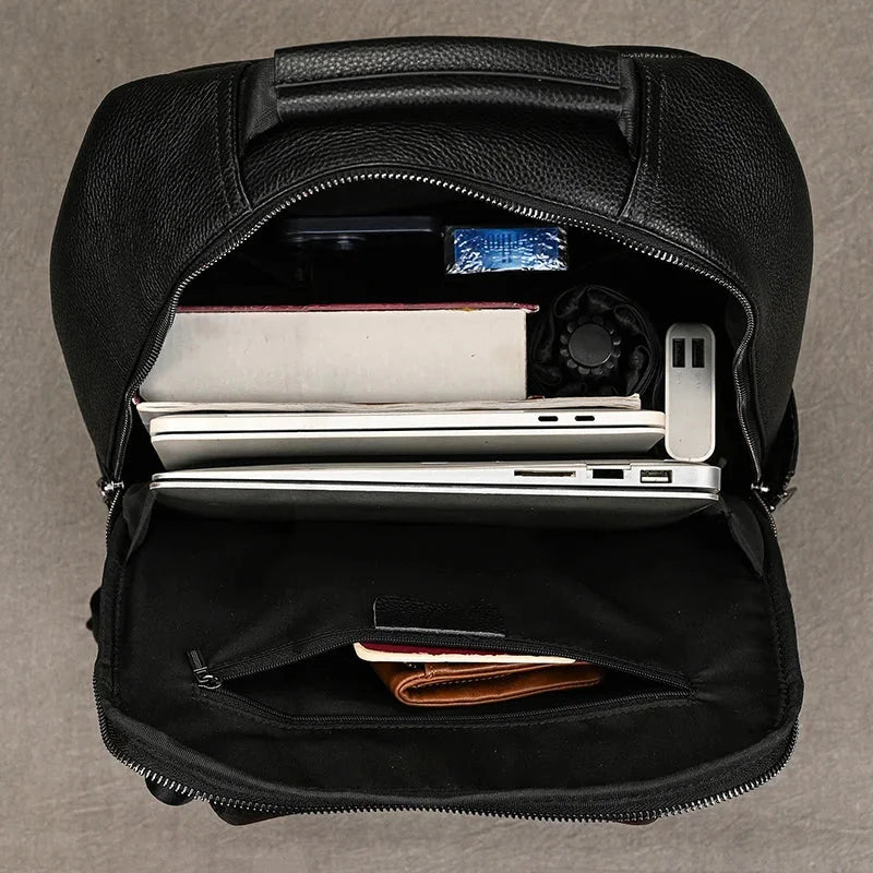 Sac à dos noir cuir