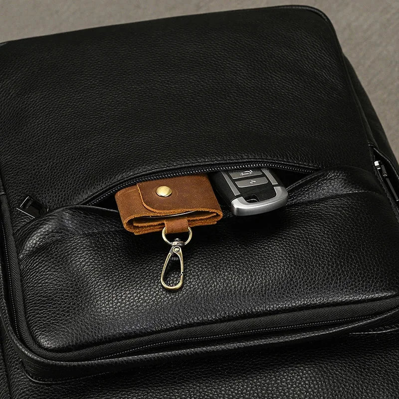 Sac à dos noir cuir