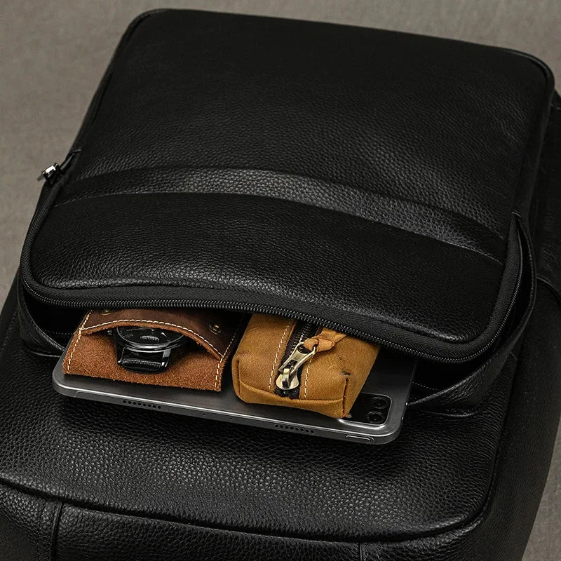 Sac à dos noir cuir