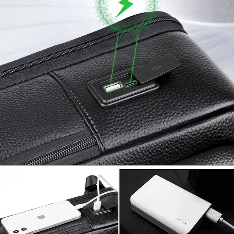 Sac à dos ordinateur en cuir