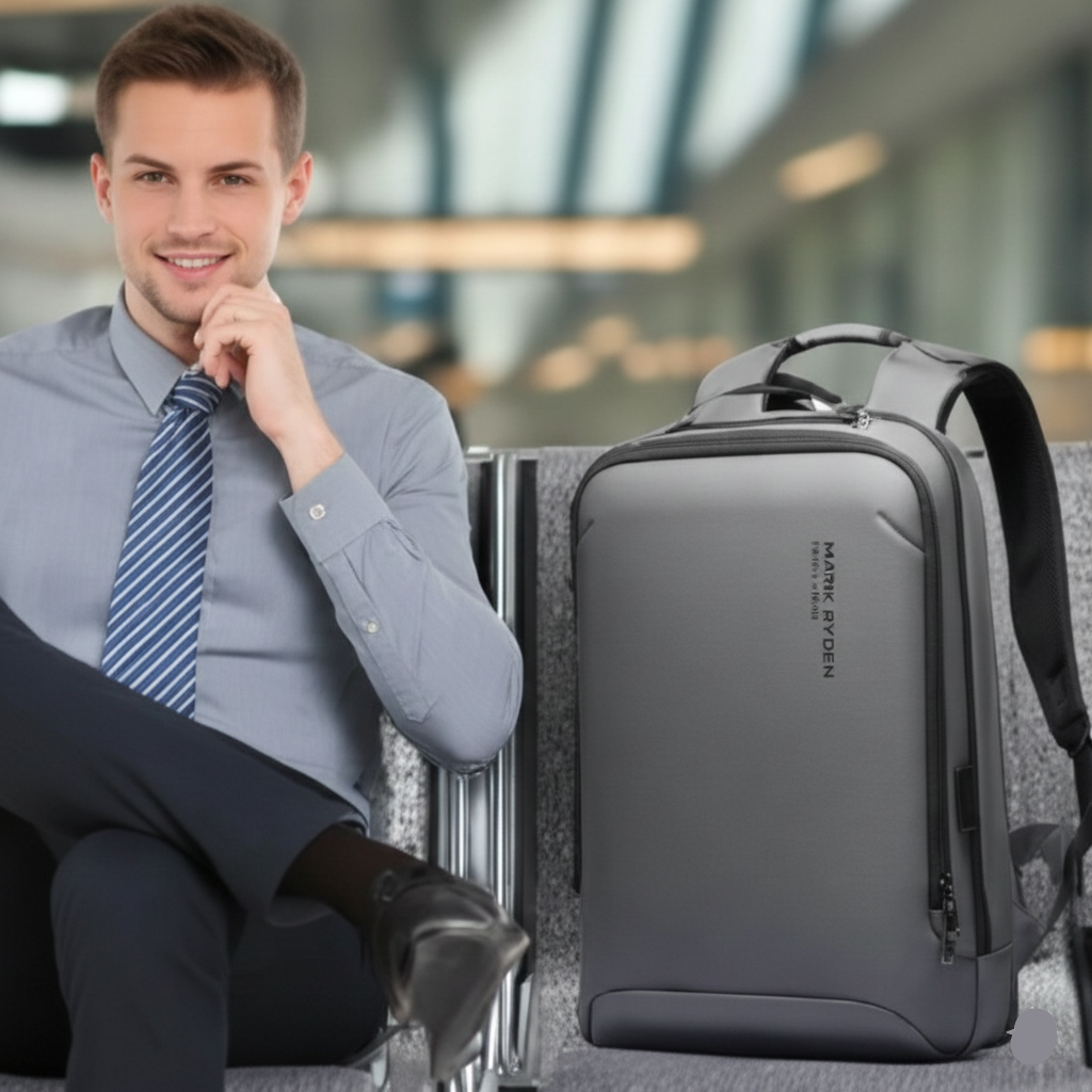 sac a dos pour ordinateur homme gris clair