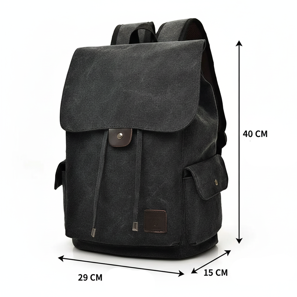 sac a dos toile noir