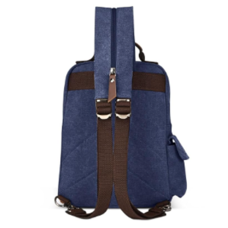 sac a dos vintage bleu fonce