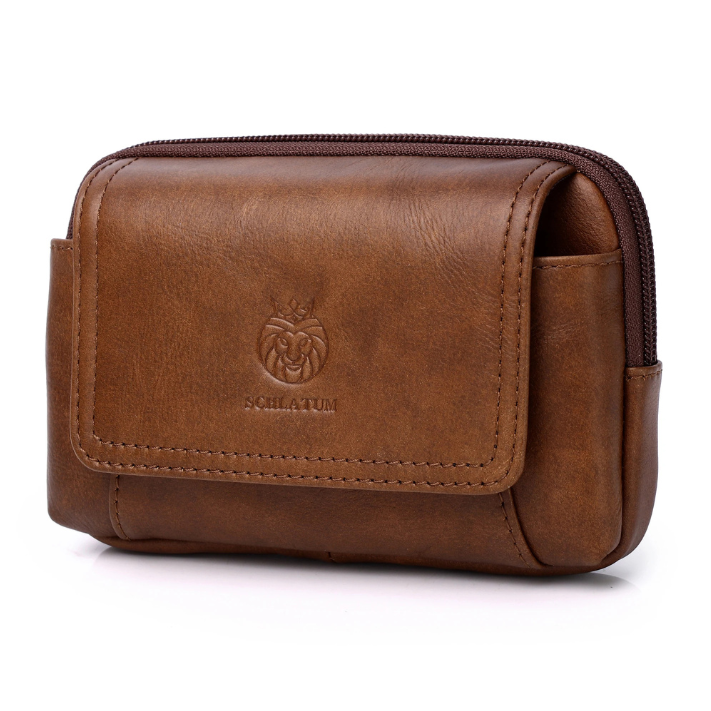Sac ceinture homme marron