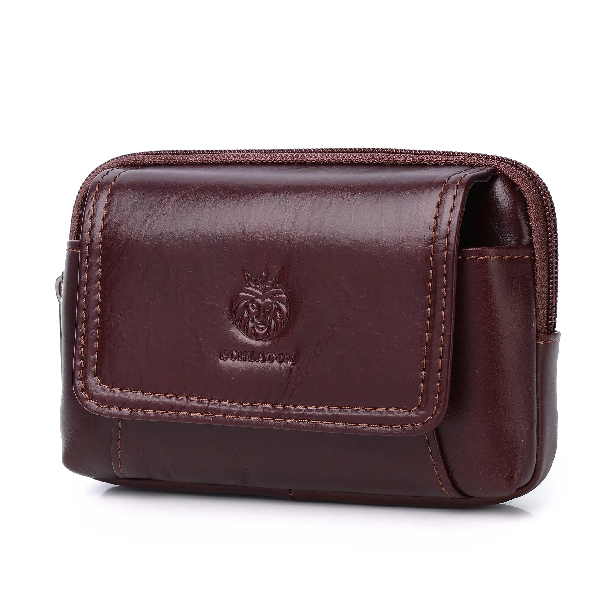 Sac ceinture homme marron foncé