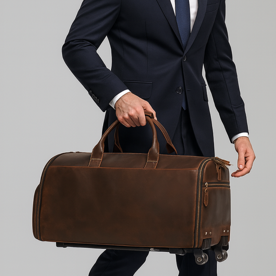 sac de voyage pour homme costume avec roulettes