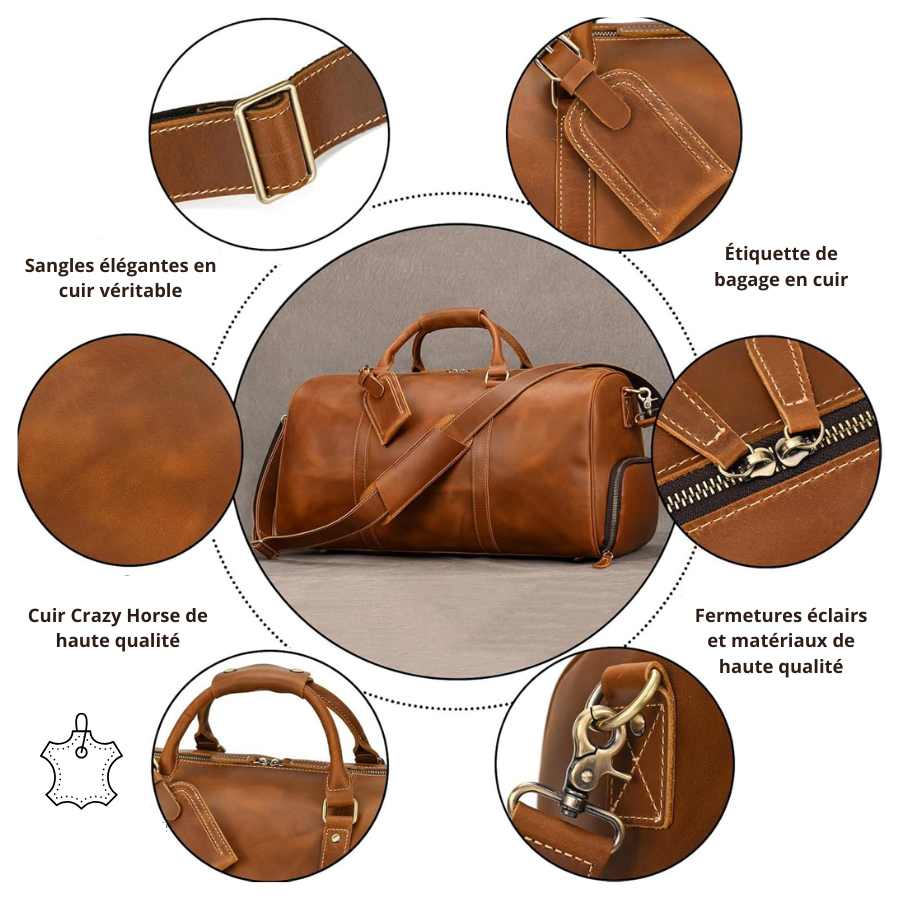 Sac de Voyage Homme en Cuir