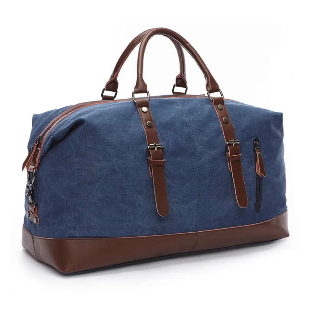 Sac de voyage en toile bleu