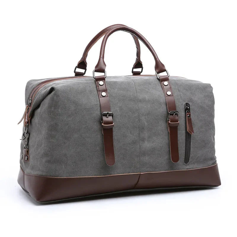 Sac de voyage en toile gris