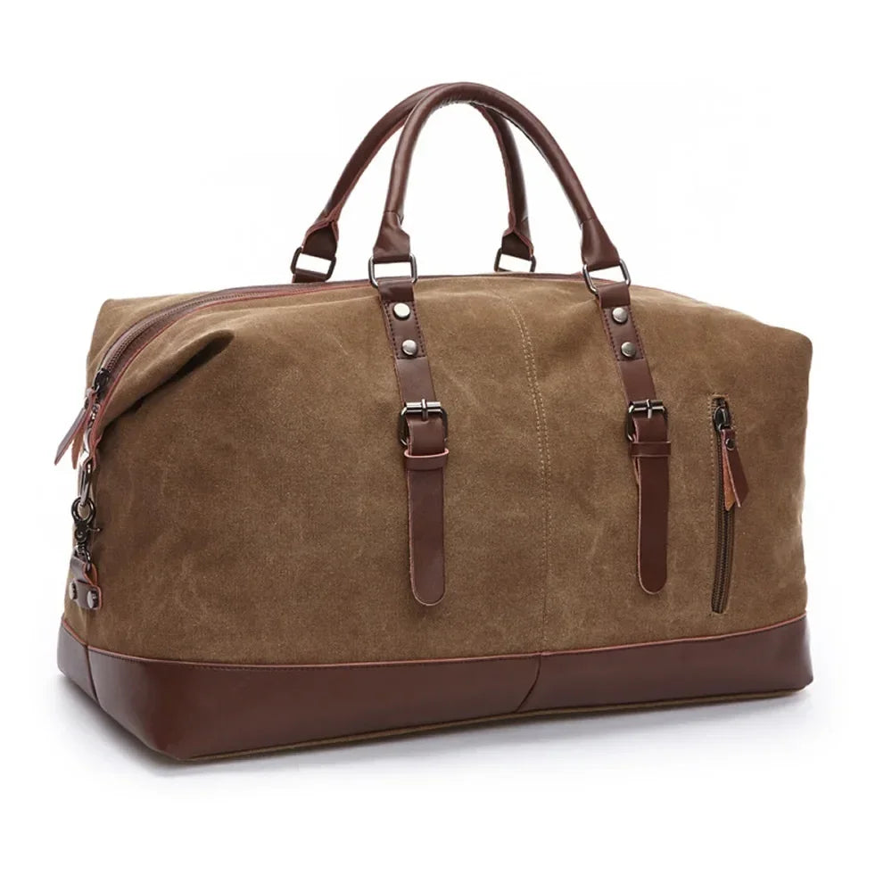 Sac de voyage en toile marron