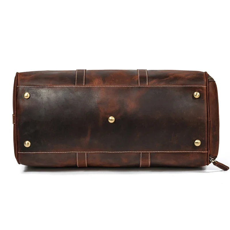 Sac de voyage homme en cuir marron