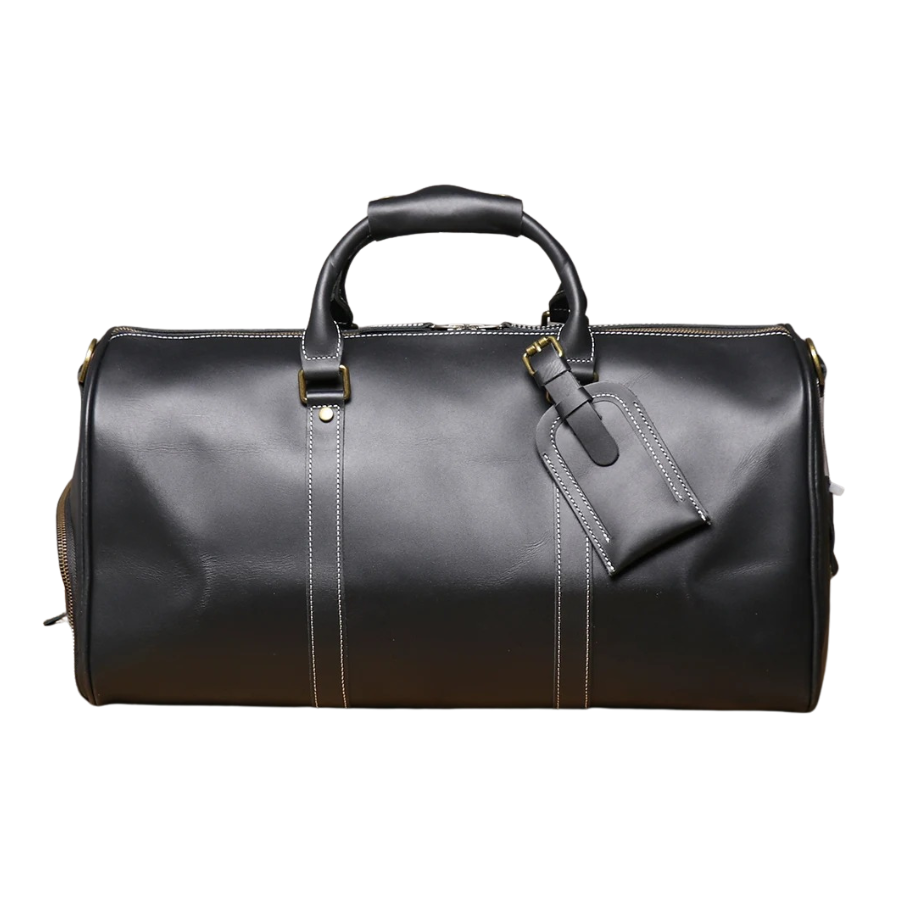 Sac de voyage homme en cuir noir