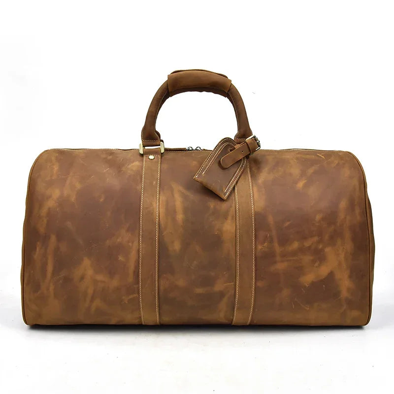 Sac en cuir de voyage pour homme marron