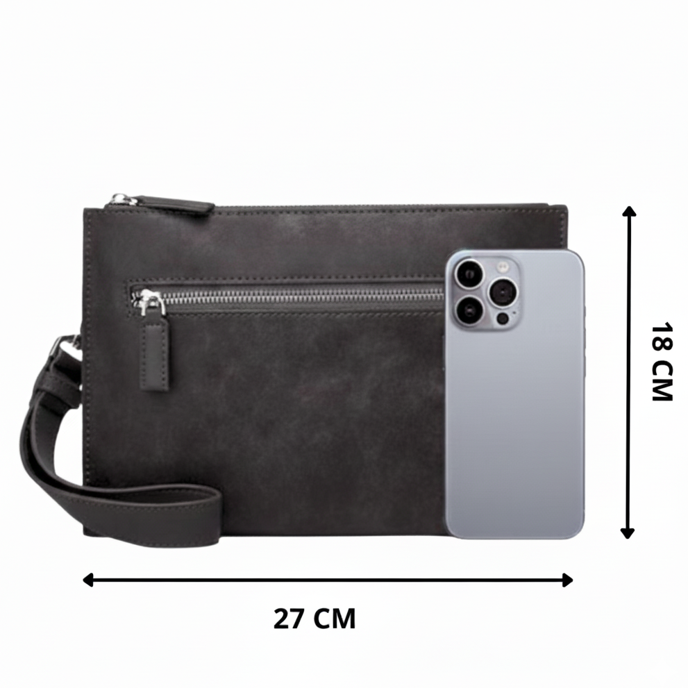 sac pochette homme noir