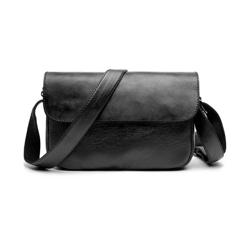 Sacoche à rabat homme noir