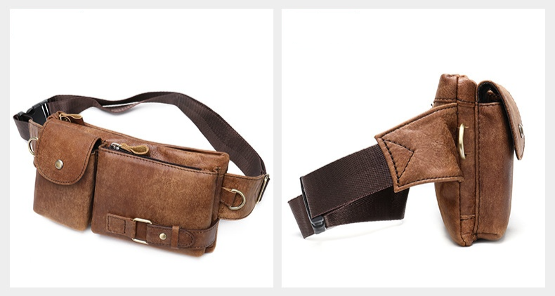 Sacoche banane cuir pour homme