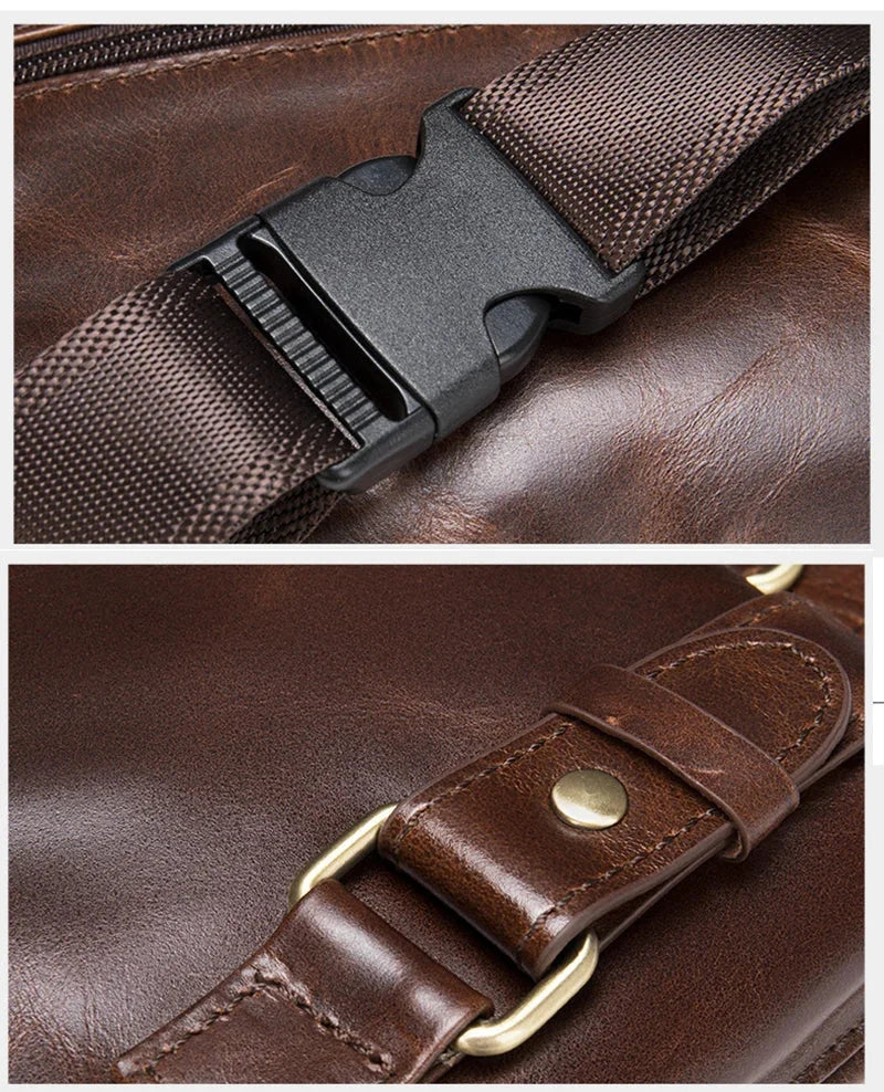 Sacoche banane cuir pour homme