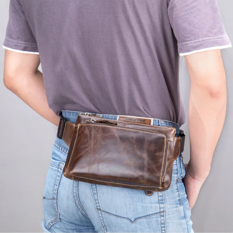 Sacoche banane homme cuir