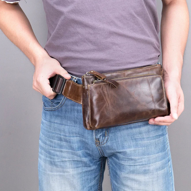 Sacoche banane homme cuir