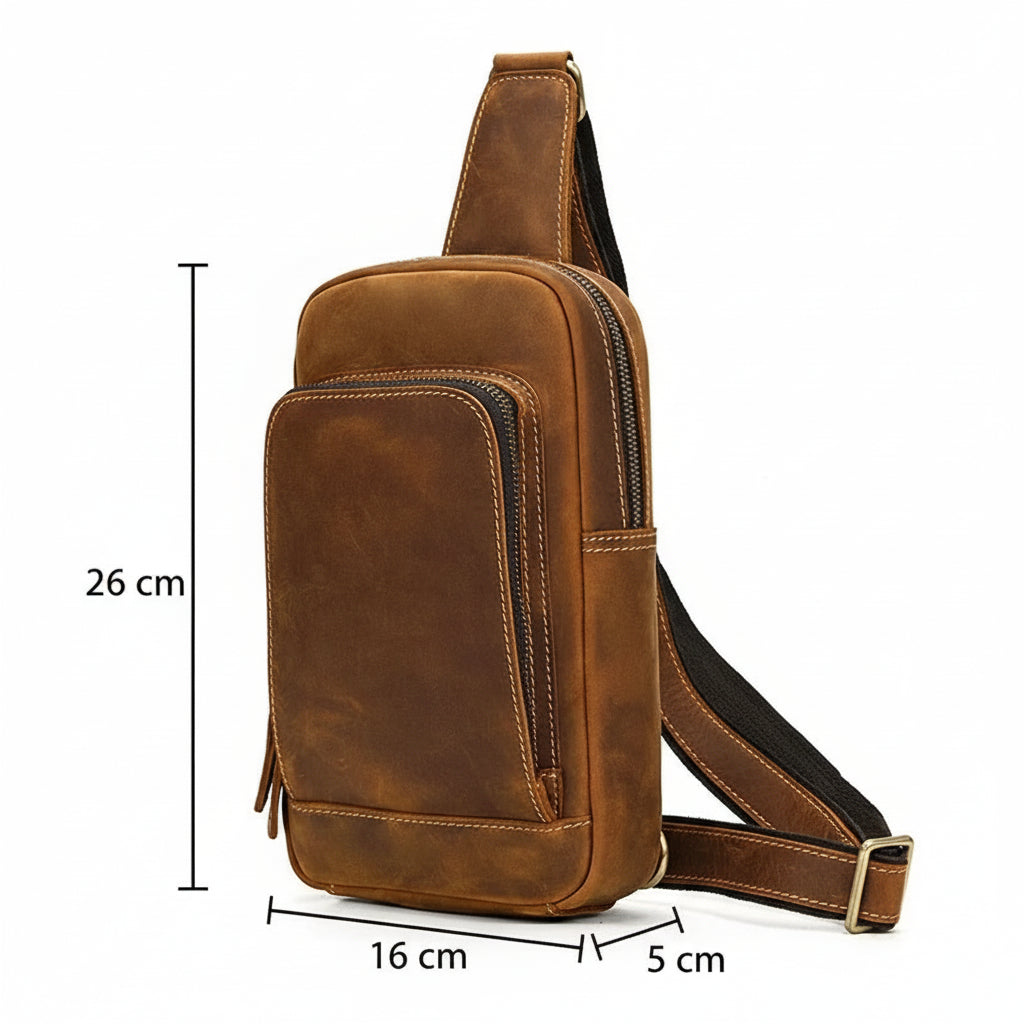 Sacoche bandoulière en cuir pour homme