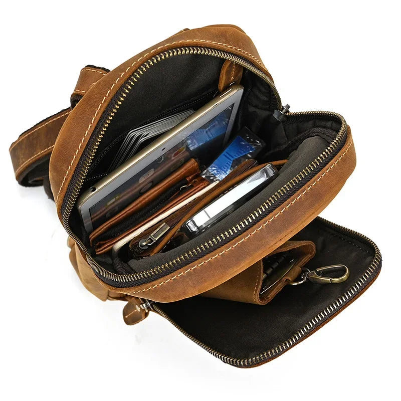 Sacoche bandoulière en cuir pour homme