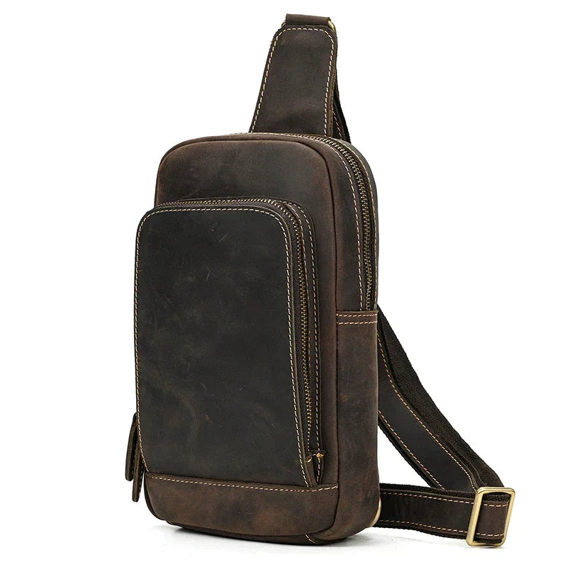 Sacoche bandoulière en cuir pour homme