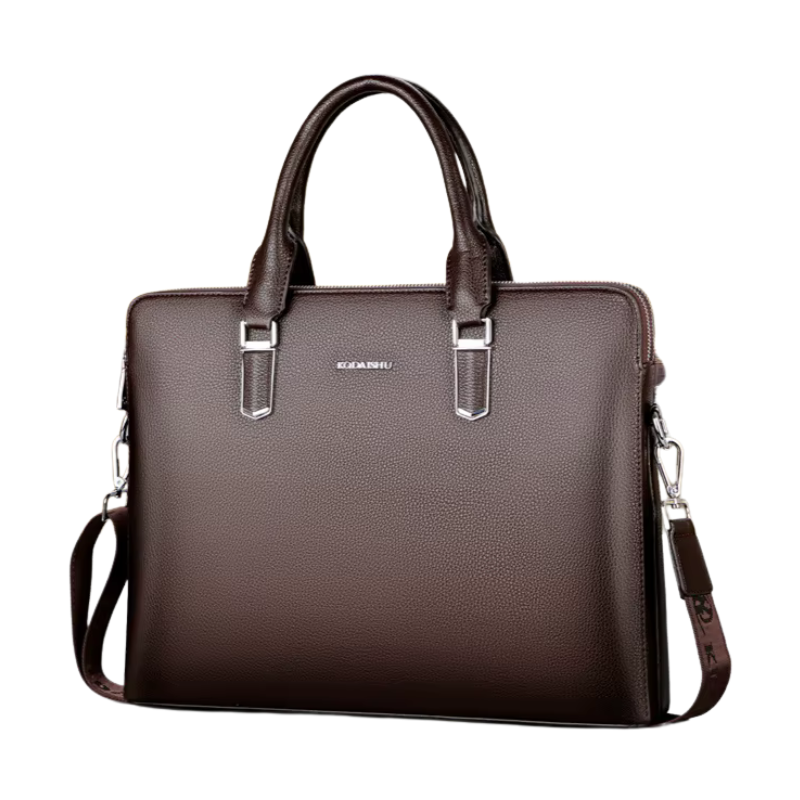 Sacoche bandoulière homme cuir luxe marron foncé