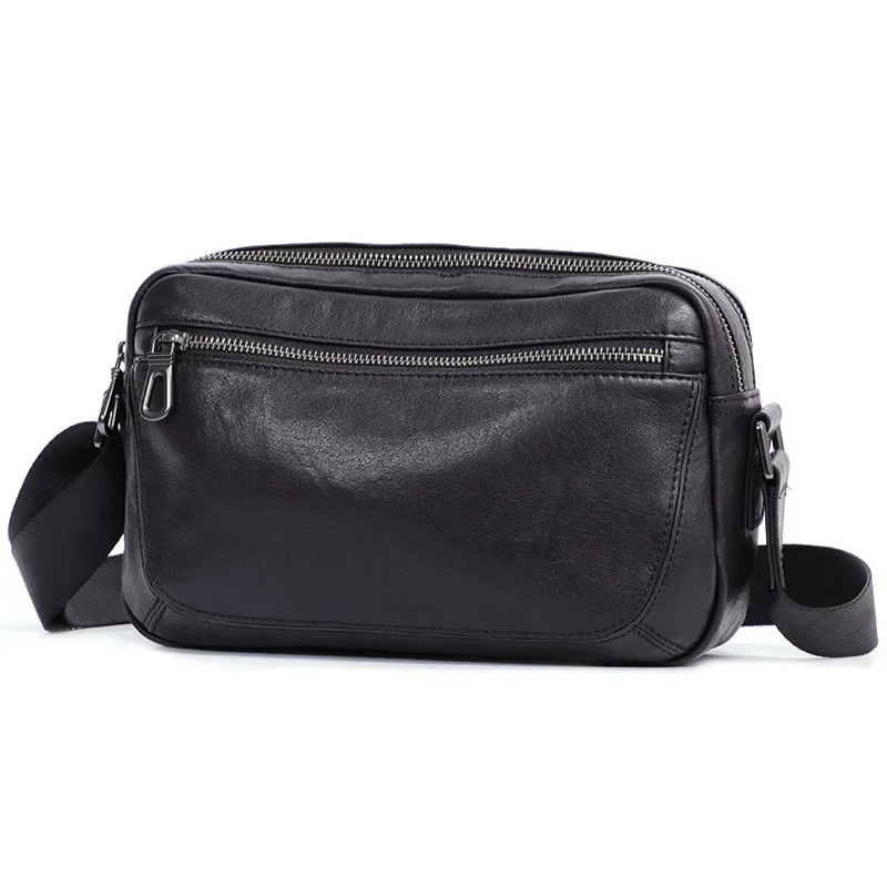 Sacoche bandoulière homme cuir noir