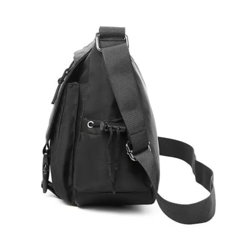 Sacoche bandoulière homme noire tactique