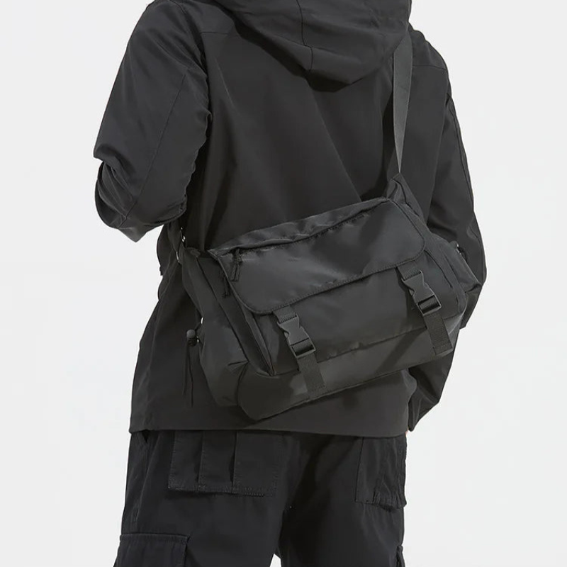 Sacoche bandoulière homme noire tactique