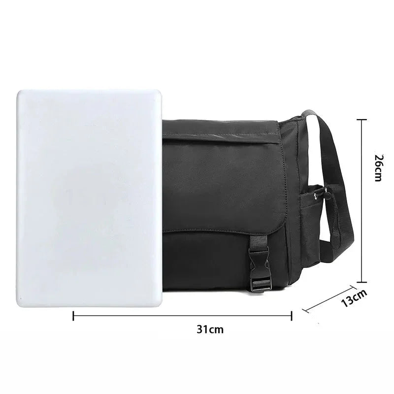 Sacoche bandoulière homme noire tactique