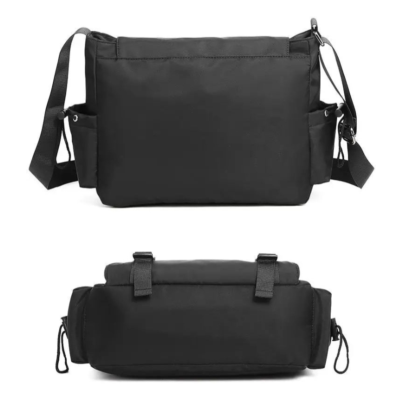 Sacoche bandoulière homme noire tactique