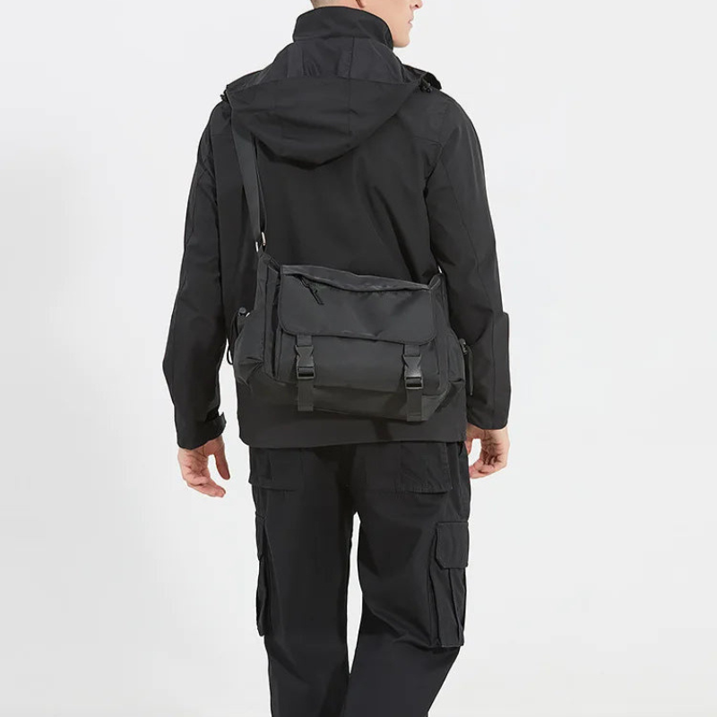 Sacoche bandoulière homme noire tactique