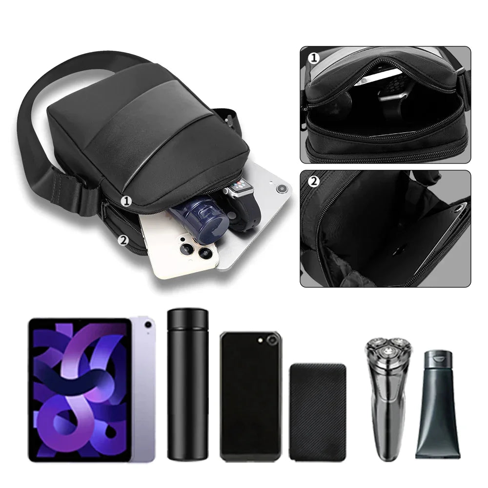 Sacoche bandoulière noir homme